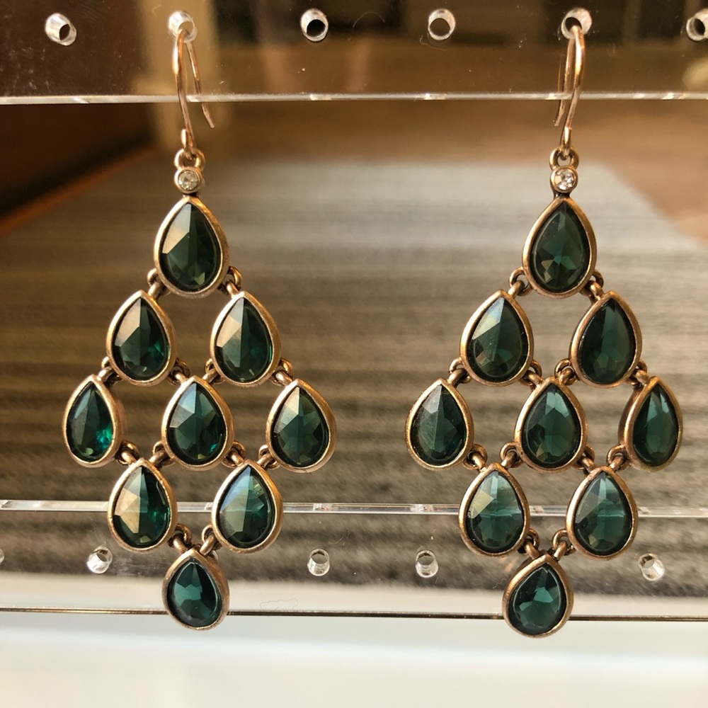 Kenneth Cole Chandelier sea green colored Earrings